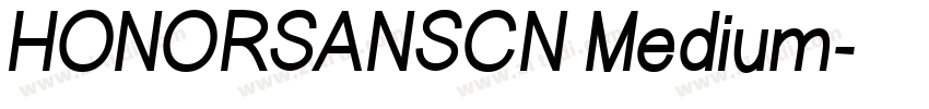 HONORSANSCN Medium字体转换